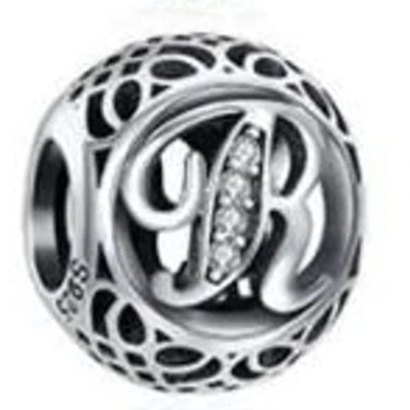 Pandora Initial Alphabet Character Letter R Charm - Picture 1 of 2